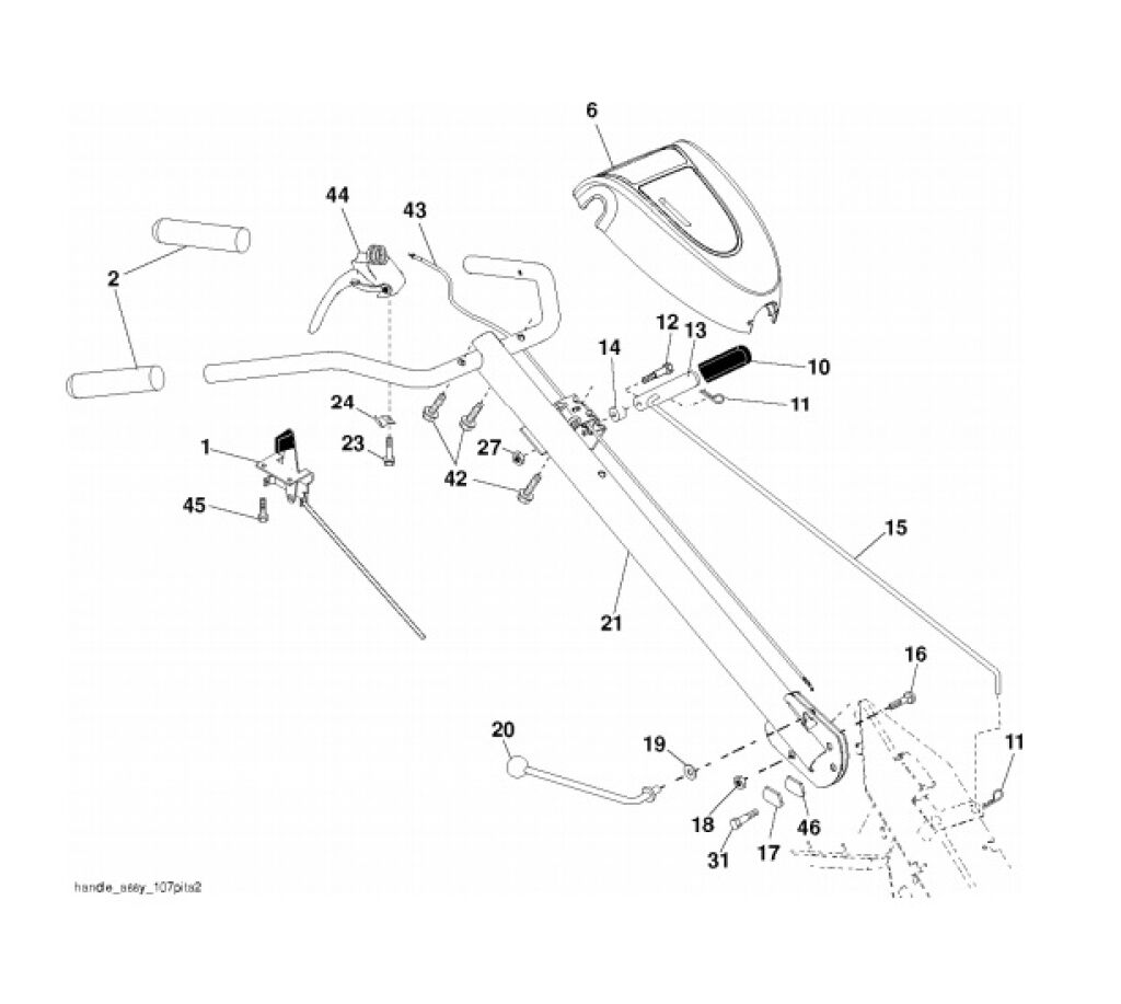 Partes de Detalles del diagrama IPL Husqvarna Motocultivador TR530 211