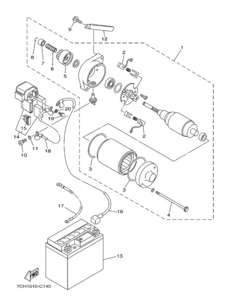 Diagrama IPL Yamaha Generador Inversor EF3000iSE 171 CC TodoPartes.mx