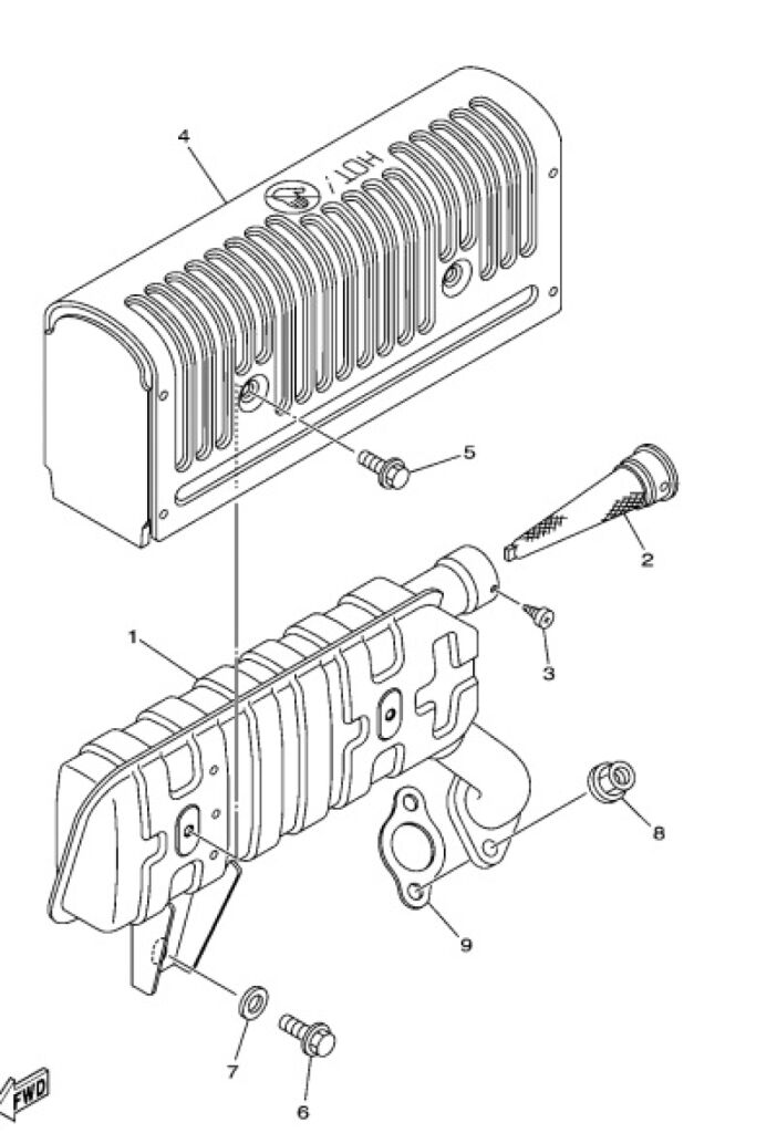 Partes de Volante enfriador del diagrama IPL Yamaha Motor MZ300 296 CC