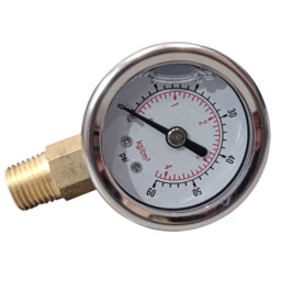 MANOMETRO 0 A 60 PSI CONEXION 1/4" (ROSCA MACHO) PARAZZINI